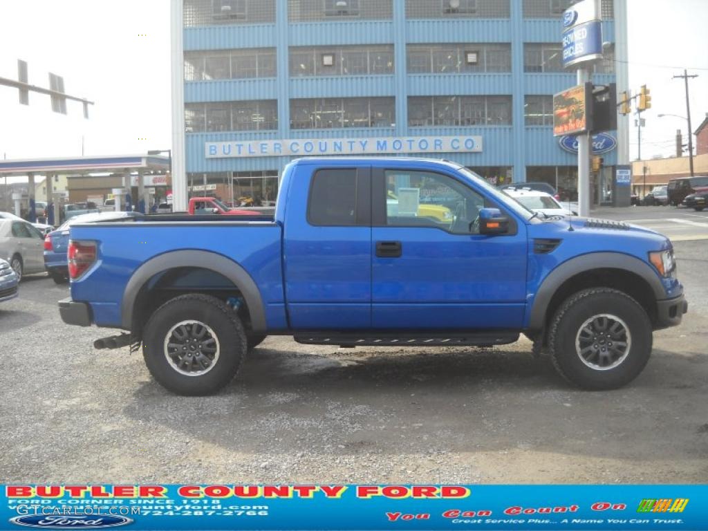 2010 F150 SVT Raptor SuperCab 4x4 - Blue Flame Metallic / Raptor Black photo #1