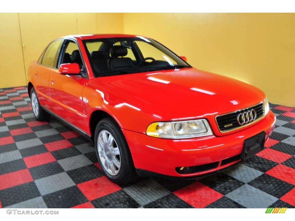 1999 A4 1.8T quattro Sedan - Laser Red / Onyx photo #1