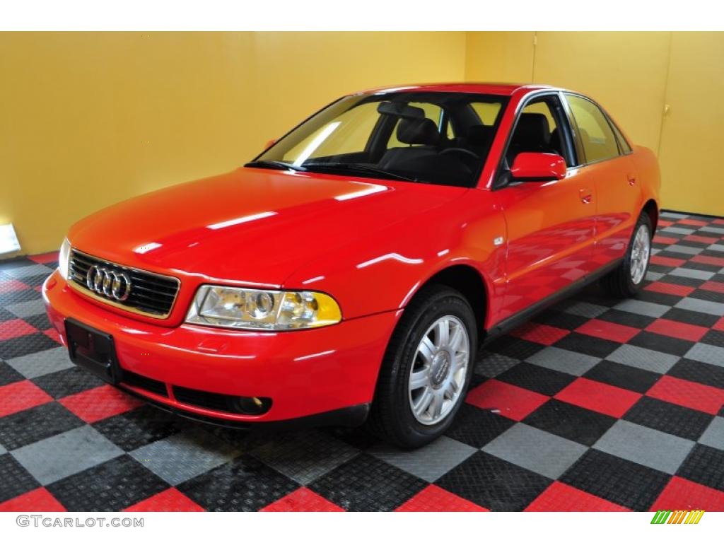 1999 A4 1.8T quattro Sedan - Laser Red / Onyx photo #2