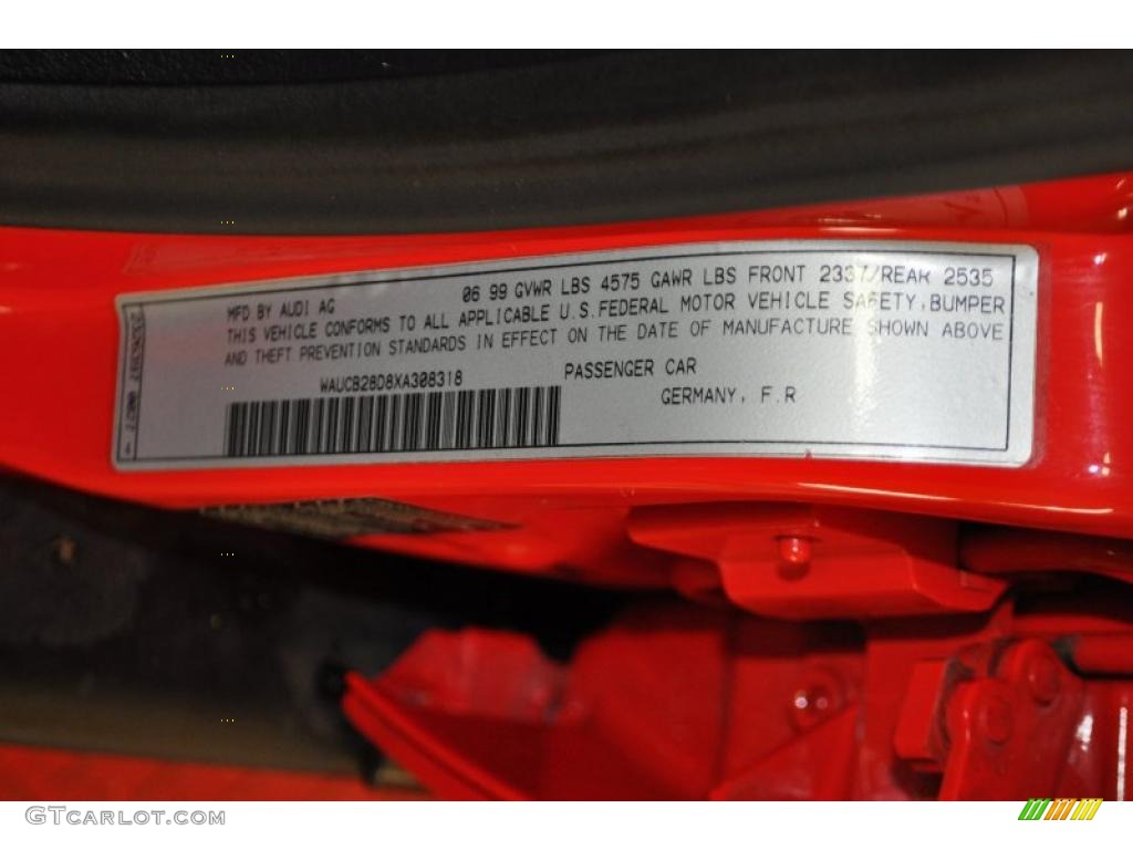 1999 A4 1.8T quattro Sedan - Laser Red / Onyx photo #8