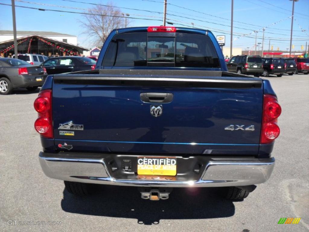 2008 Ram 1500 Big Horn Edition Quad Cab 4x4 - Patriot Blue Pearl / Medium Slate Gray photo #3