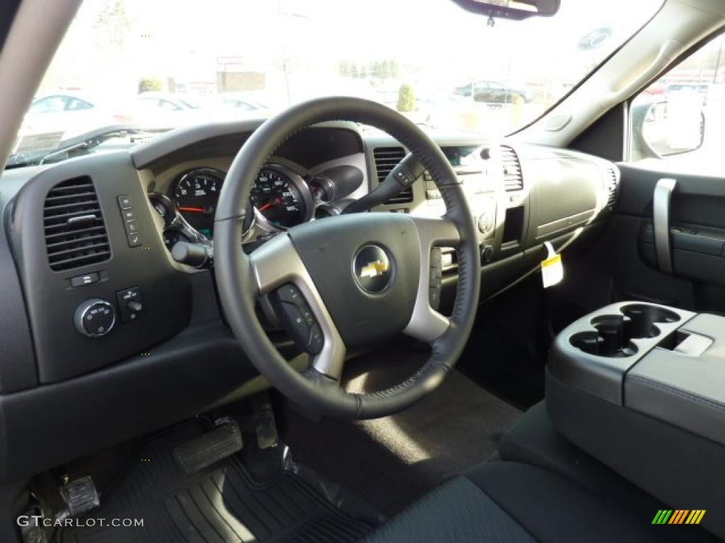 2011 Chevrolet Silverado 1500 LT Extended Cab 4x4 Ebony Dashboard Photo #46221773