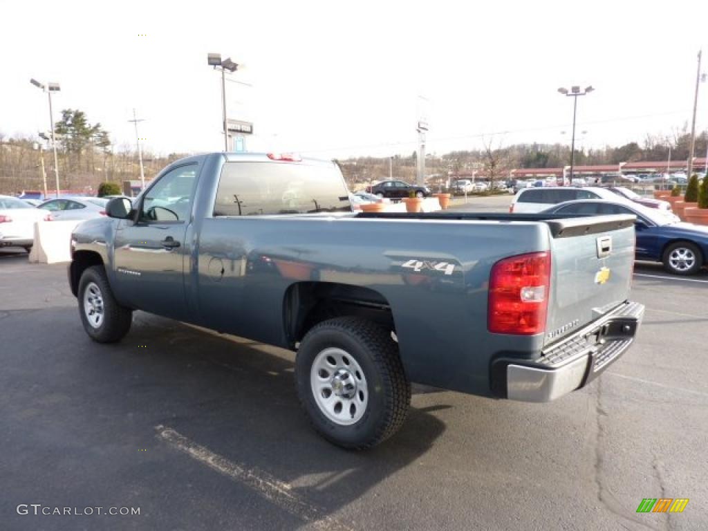 2011 Silverado 1500 Regular Cab 4x4 - Blue Granite Metallic / Dark Titanium photo #5