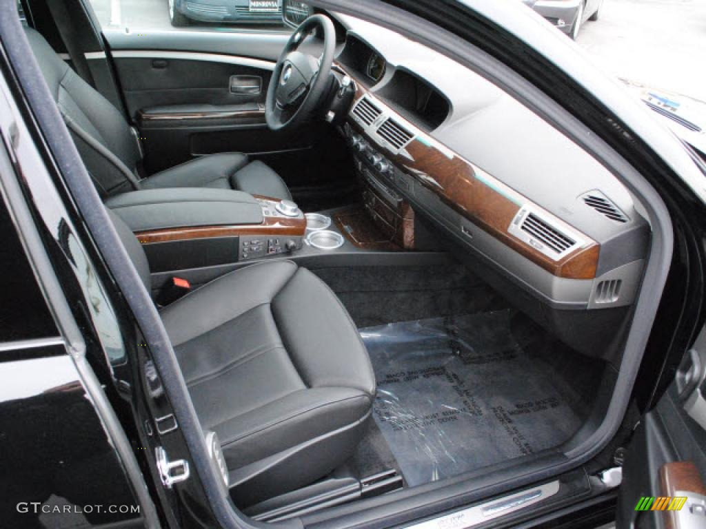 2008 BMW 7 Series 750Li Sedan Black Dashboard Photo #46224281