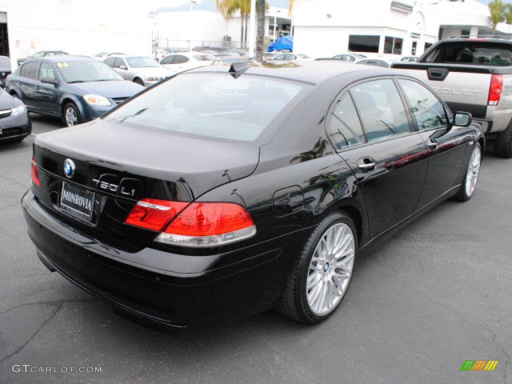 Jet Black 2008 BMW 7 Series 750Li Sedan Exterior Photo #46224350