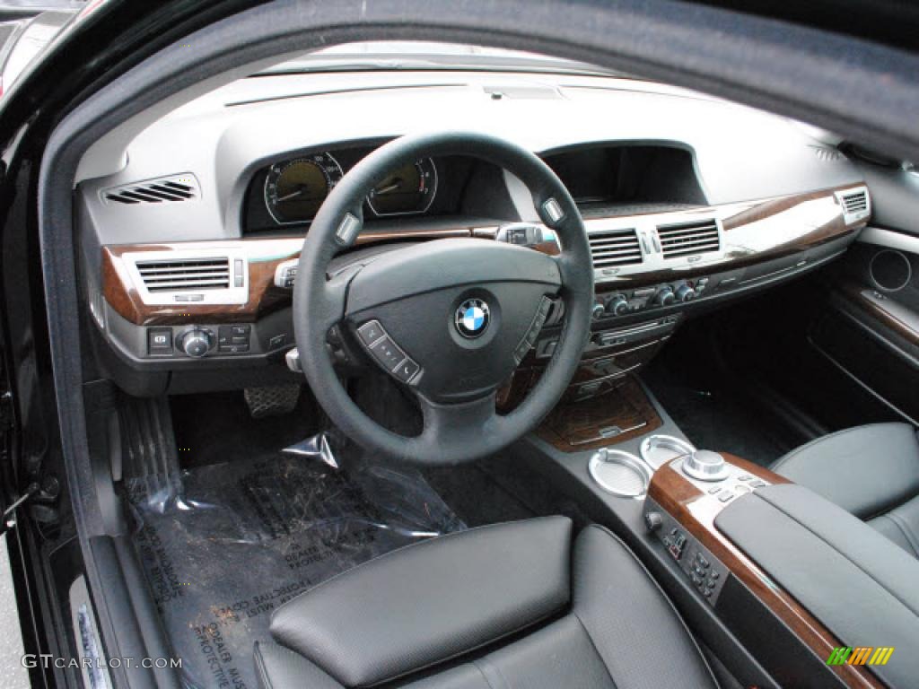 2008 BMW 7 Series 750Li Sedan Black Dashboard Photo #46224437