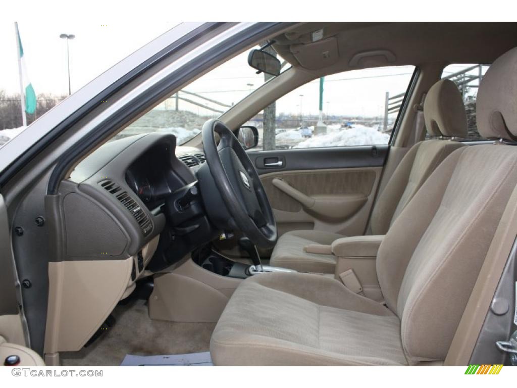Ivory Interior 2005 Honda Civic LX Sedan Photo #46224551