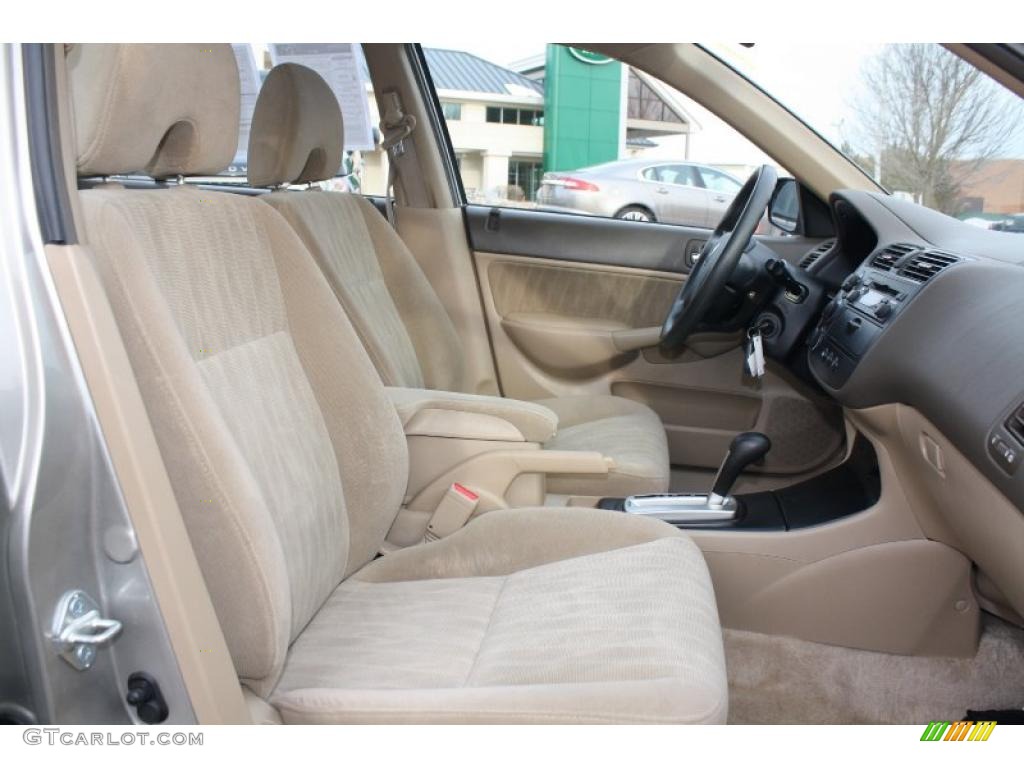 Ivory Interior 2005 Honda Civic LX Sedan Photo #46225016