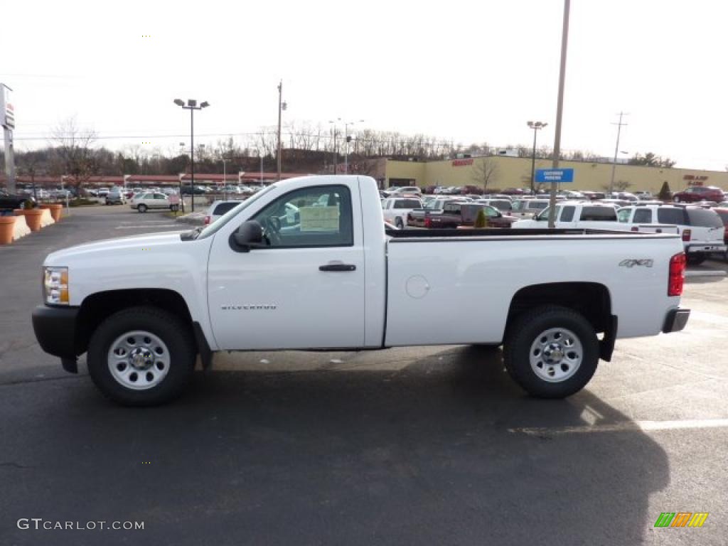 2011 Silverado 1500 Regular Cab 4x4 - Summit White / Dark Titanium photo #4