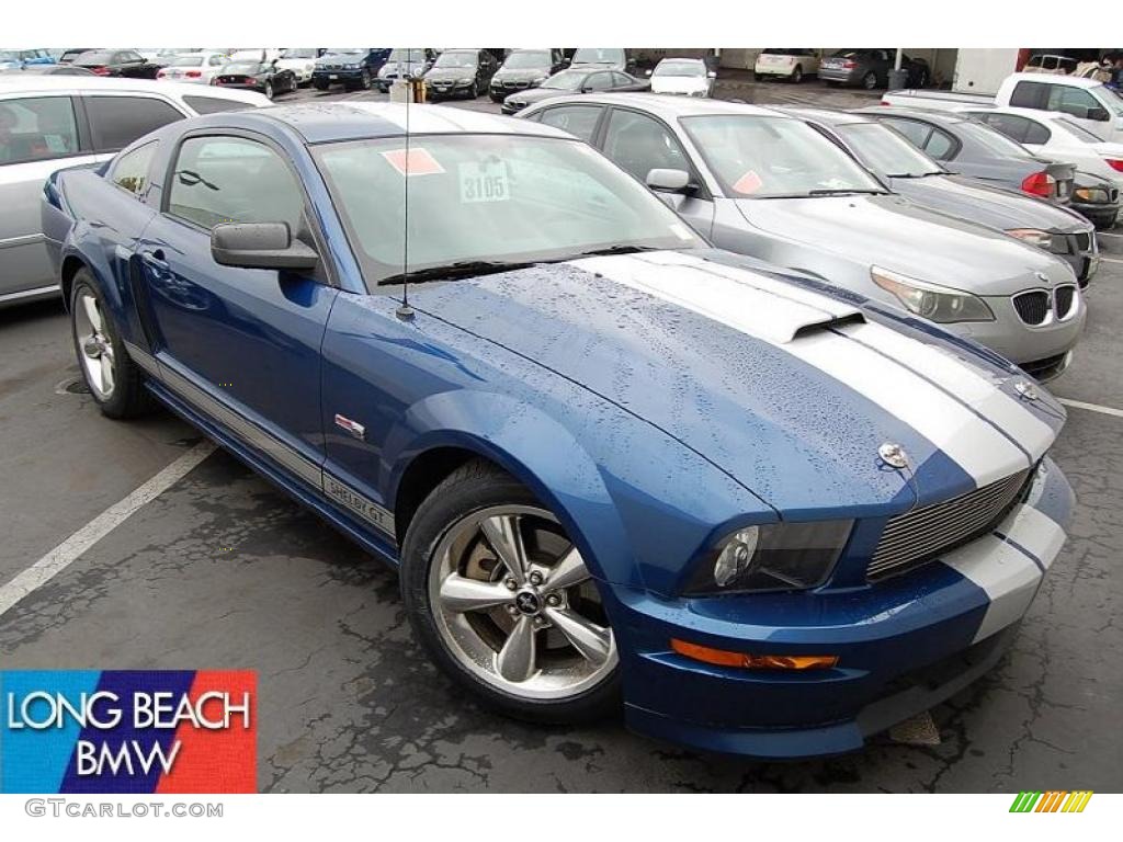 2008 Mustang Shelby GT Coupe - Vista Blue Metallic / Dark Charcoal photo #1