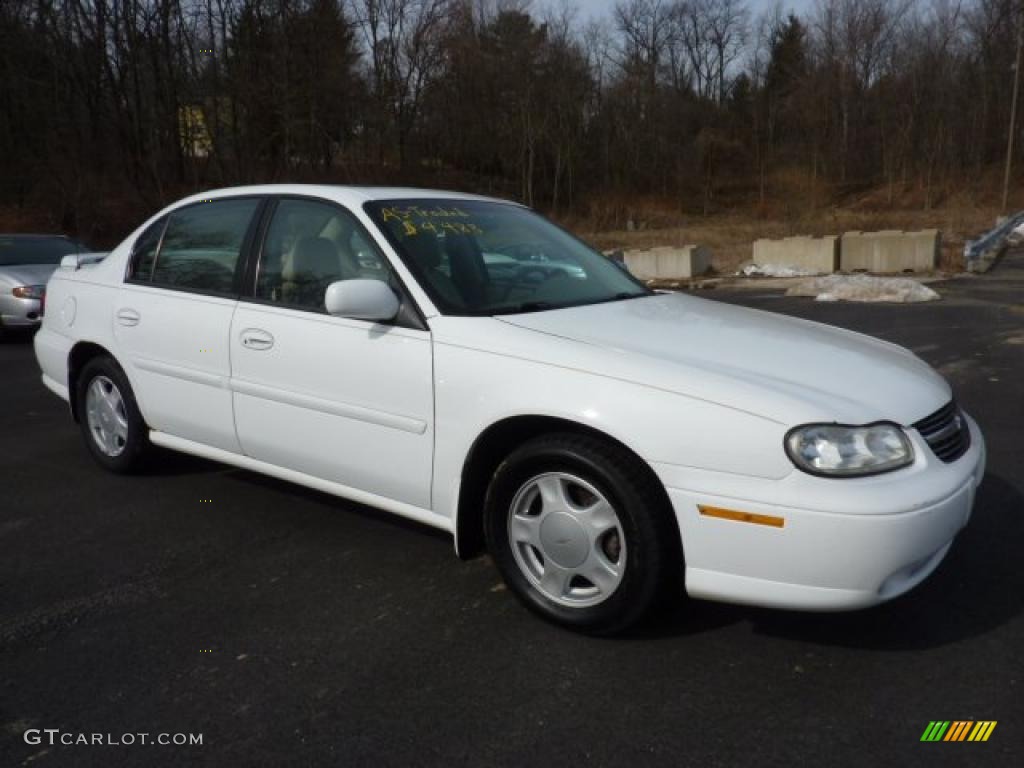 2000 Malibu LS Sedan - Bright White / Neutral photo #1