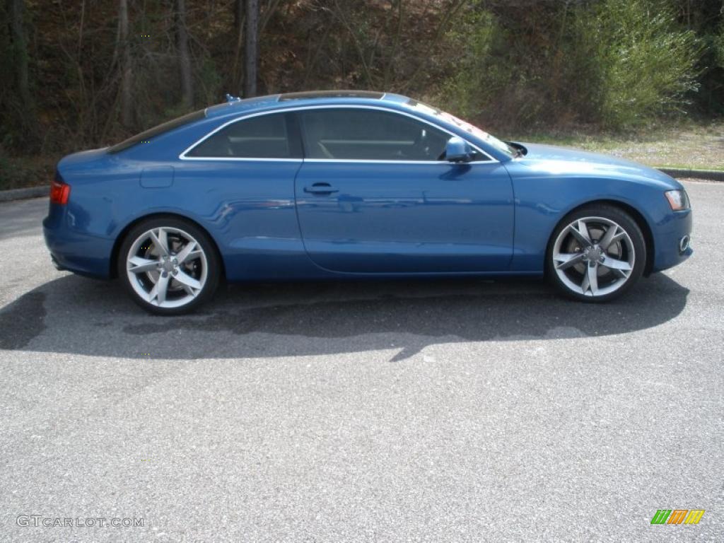 2008 A5 3.2 quattro Coupe - Aruba Blue Pearl Effect / Linen Beige photo #2
