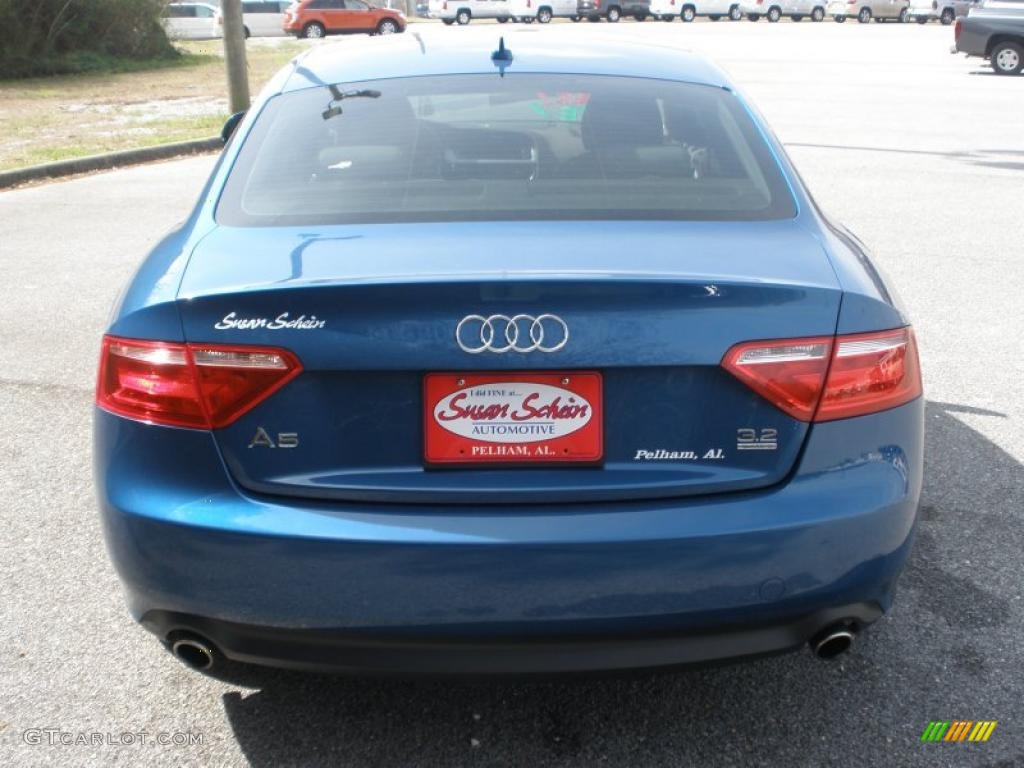 2008 A5 3.2 quattro Coupe - Aruba Blue Pearl Effect / Linen Beige photo #4