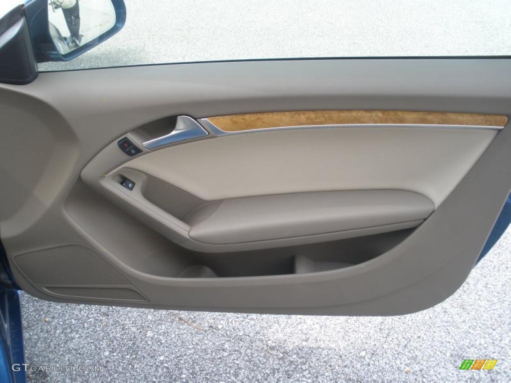 2008 Audi A5 3.2 quattro Coupe Linen Beige Door Panel Photo #46229288