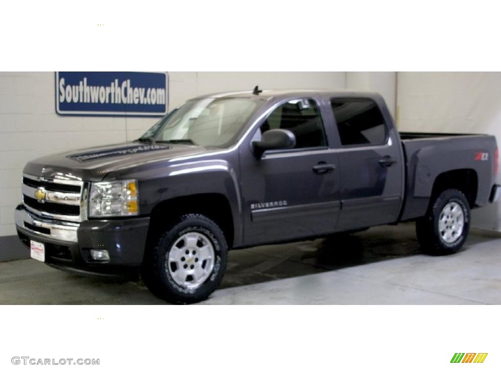 2011 Silverado 1500 LT Crew Cab 4x4 - Taupe Gray Metallic / Ebony photo #3