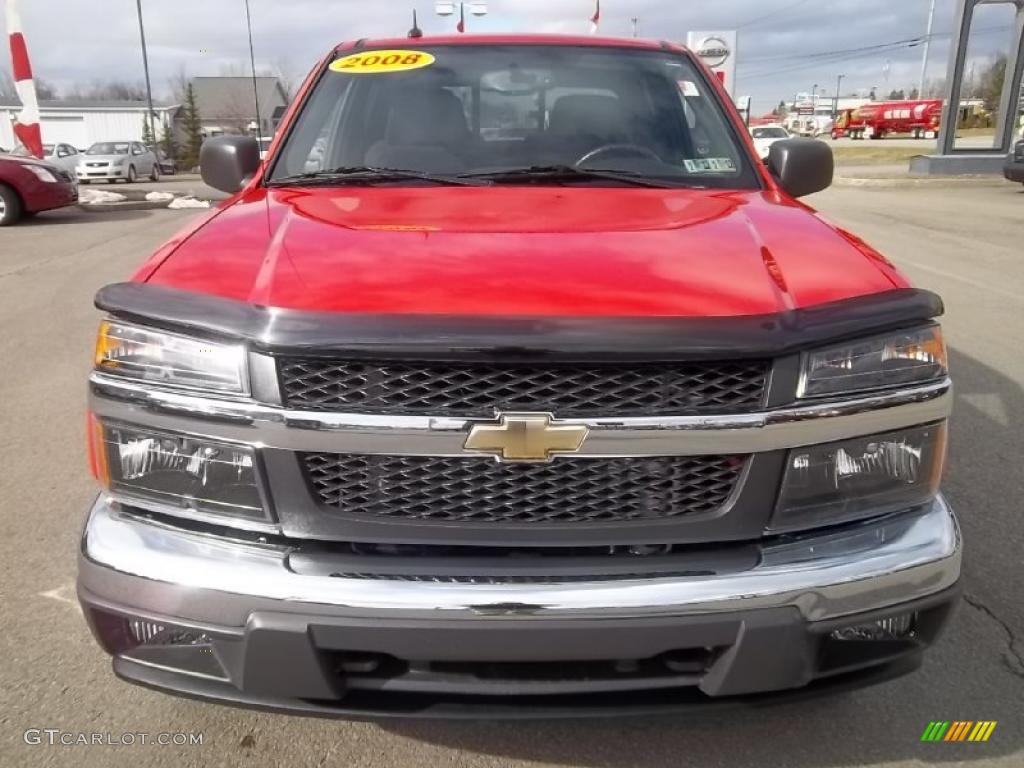 2008 Colorado LT Crew Cab 4x4 - Inferno Orange Metallic / Ebony photo #2