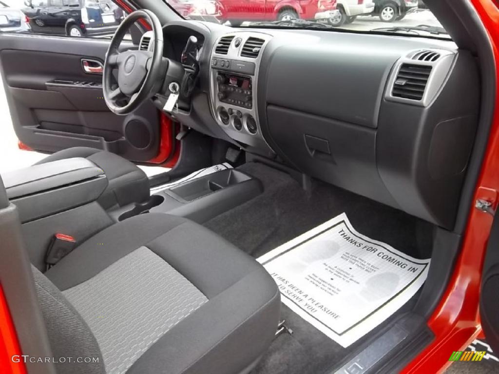 2008 Colorado LT Crew Cab 4x4 - Inferno Orange Metallic / Ebony photo #17