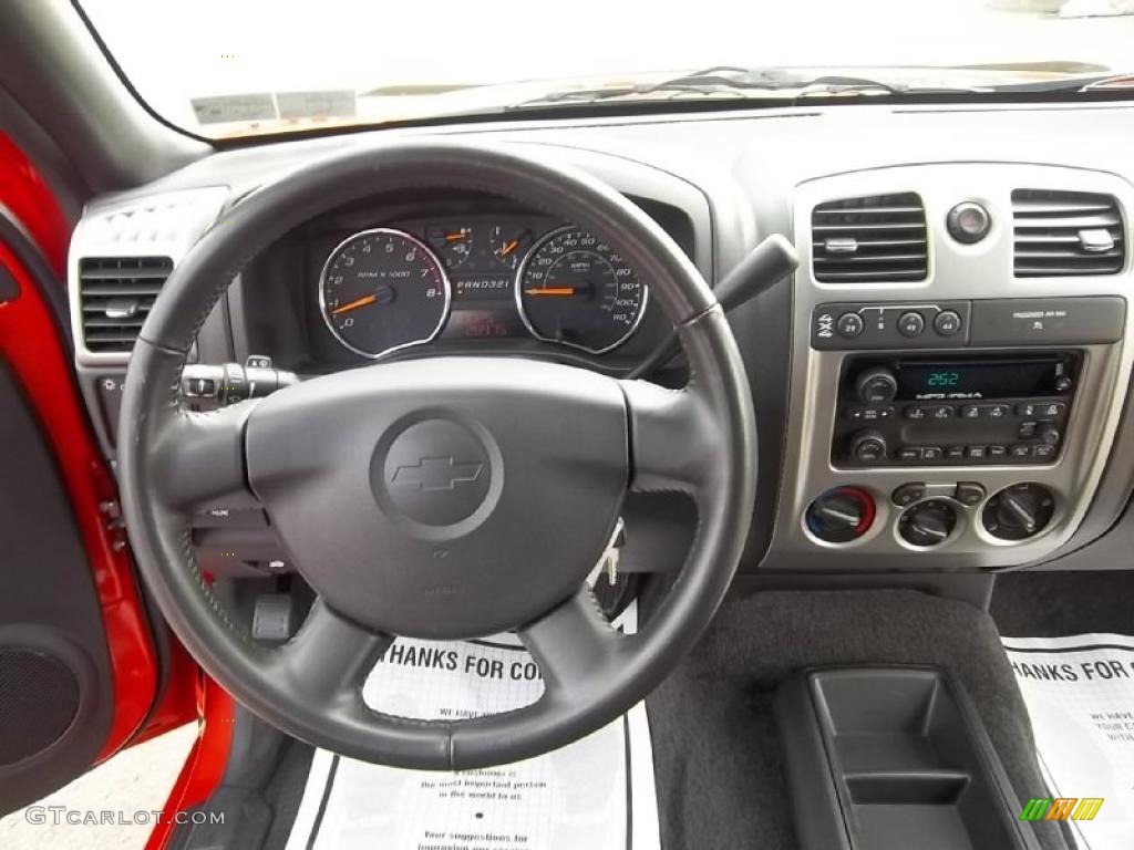 2008 Colorado LT Crew Cab 4x4 - Inferno Orange Metallic / Ebony photo #21