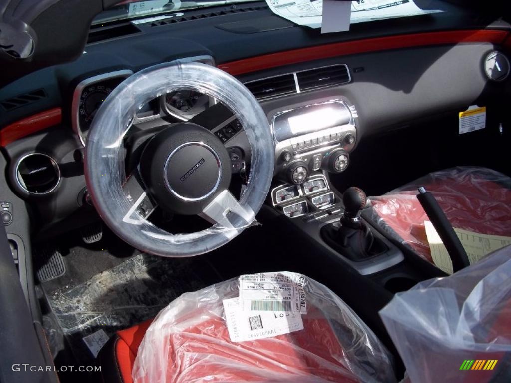 2011 Chevrolet Camaro SS/RS Convertible Inferno Orange/Black Dashboard Photo #46236083