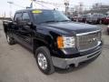 2008 Onyx Black GMC Sierra 2500HD SLT Crew Cab 4x4  photo #3