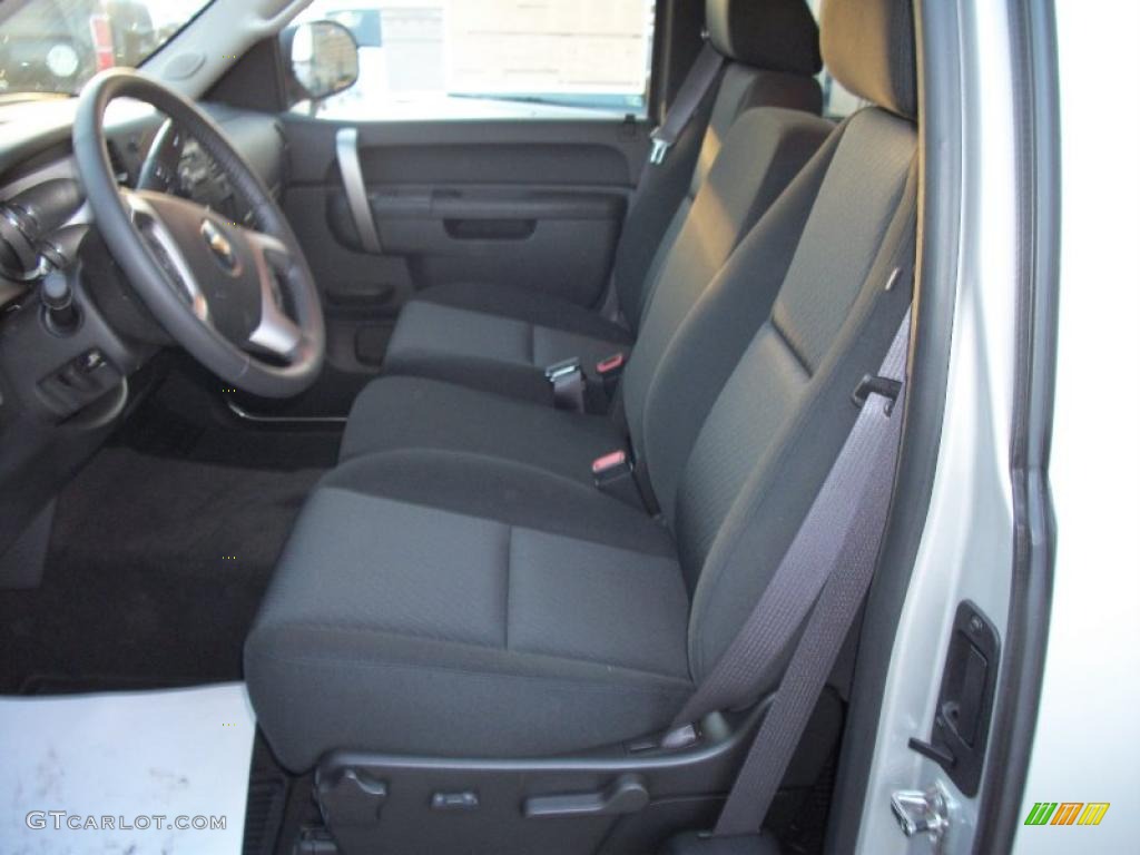 Ebony Interior 2011 Chevrolet Silverado 1500 LT Extended Cab 4x4 Photo #46237055