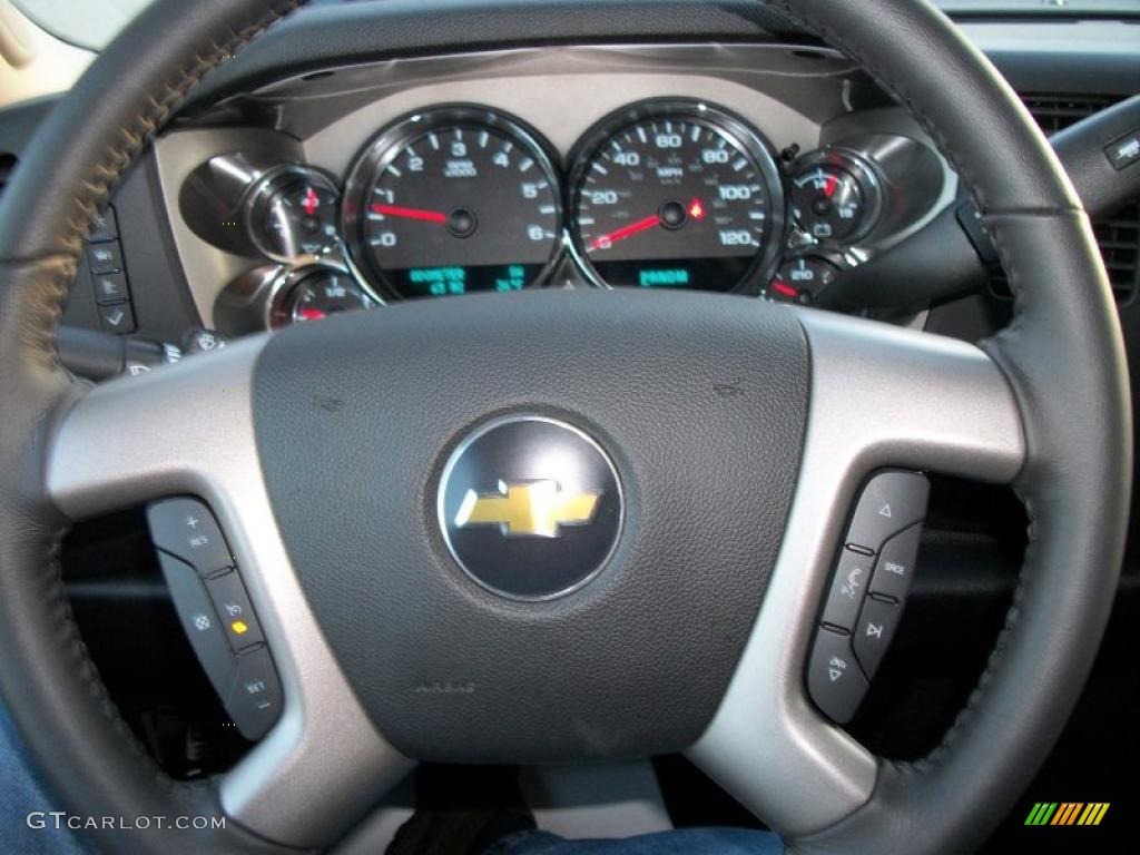 2011 Silverado 1500 LT Extended Cab 4x4 - Sheer Silver Metallic / Ebony photo #38