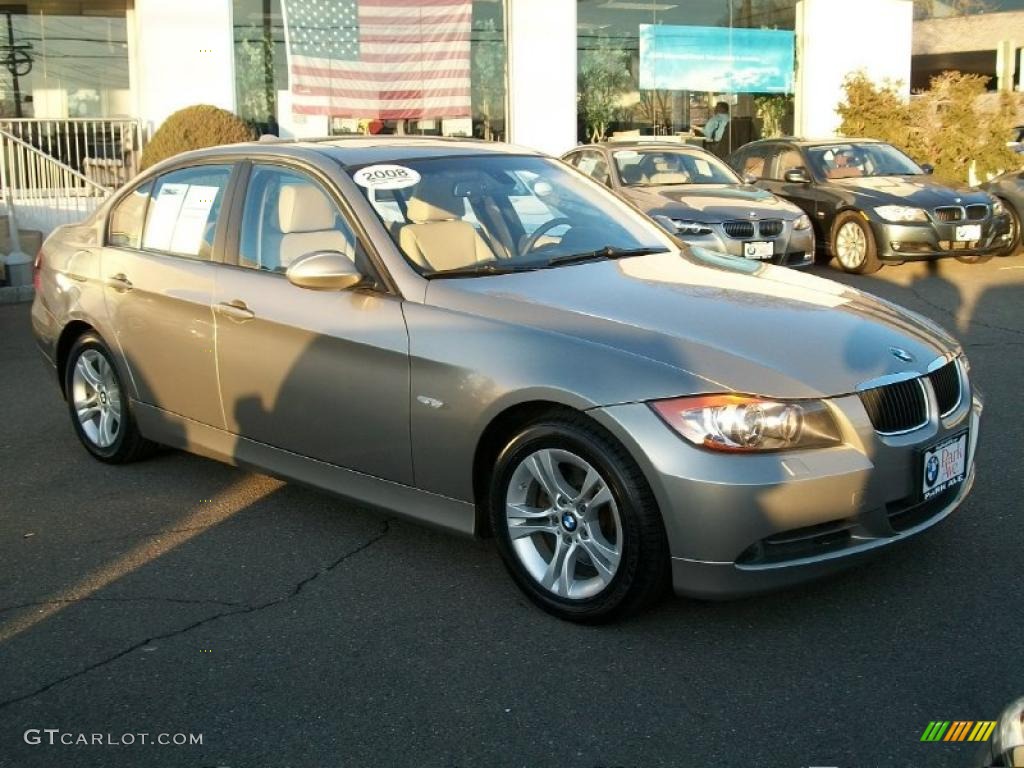 2008 3 Series 328xi Sedan - Platinum Bronze Metallic / Beige photo #3