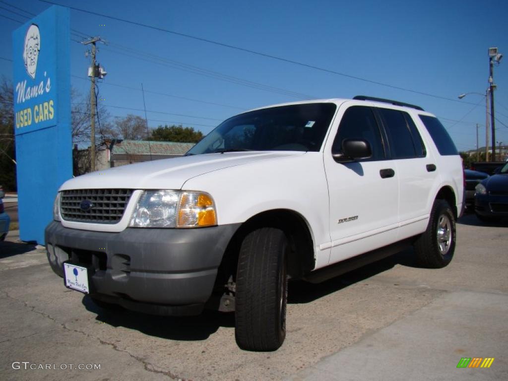2002 Explorer XLS 4x4 - Oxford White / Graphite photo #32