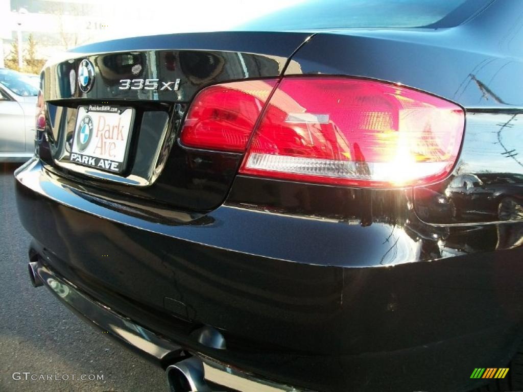 2008 3 Series 335xi Coupe - Jet Black / Coral Red/Black photo #23