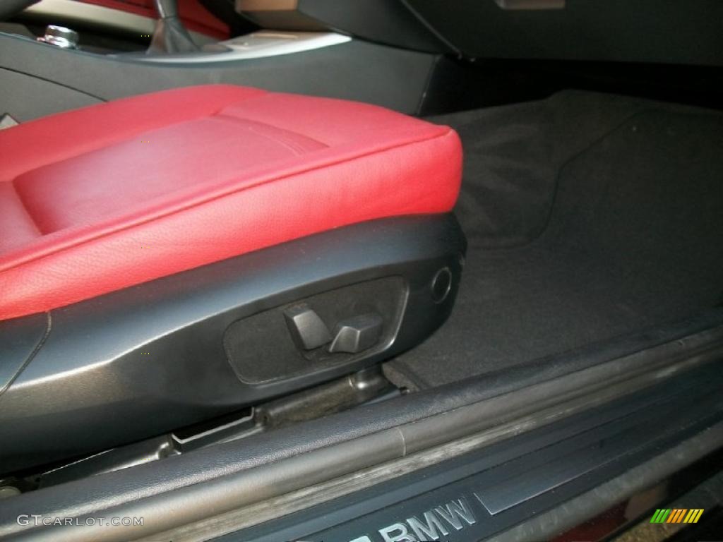 2008 3 Series 335xi Coupe - Jet Black / Coral Red/Black photo #27
