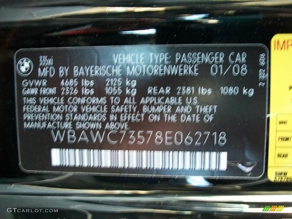 2008 3 Series 335xi Coupe - Jet Black / Coral Red/Black photo #34