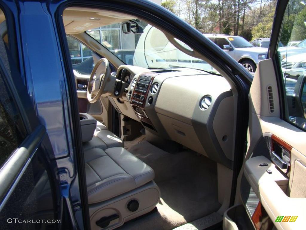 2006 F150 Lariat SuperCrew - Medium Wedgewood Blue Metallic / Tan photo #14