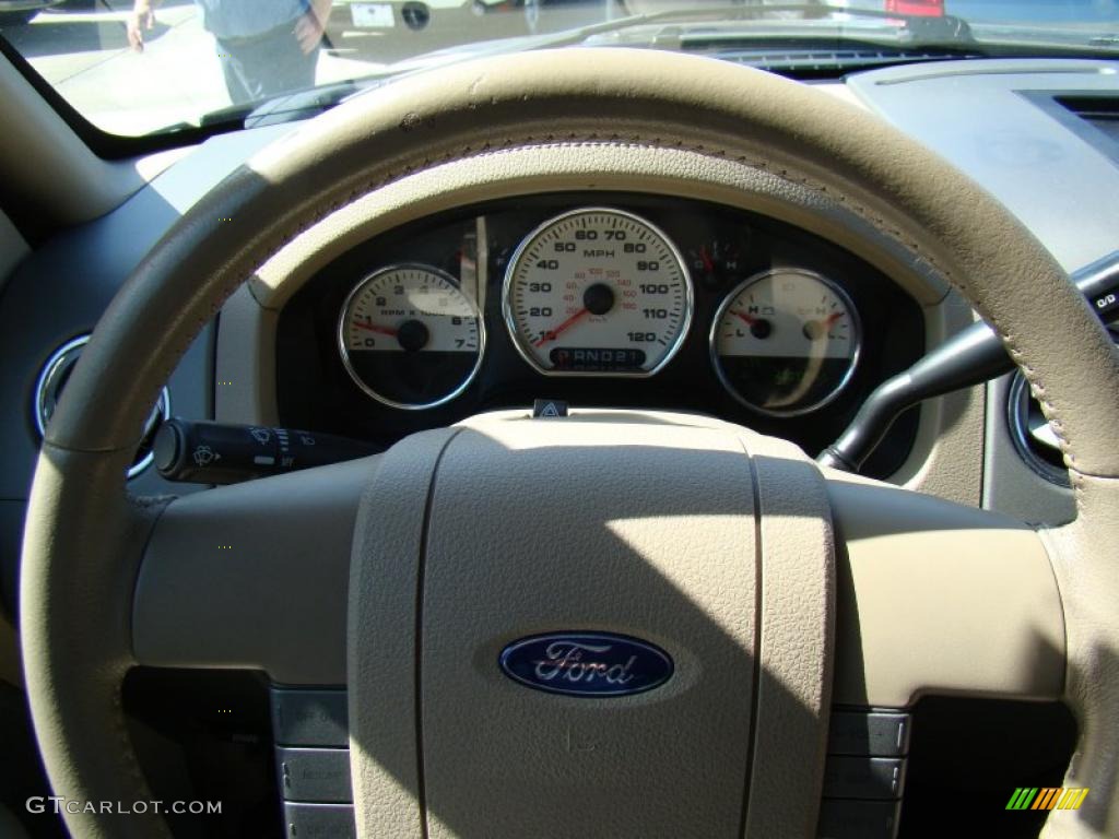 2006 F150 Lariat SuperCrew - Medium Wedgewood Blue Metallic / Tan photo #22