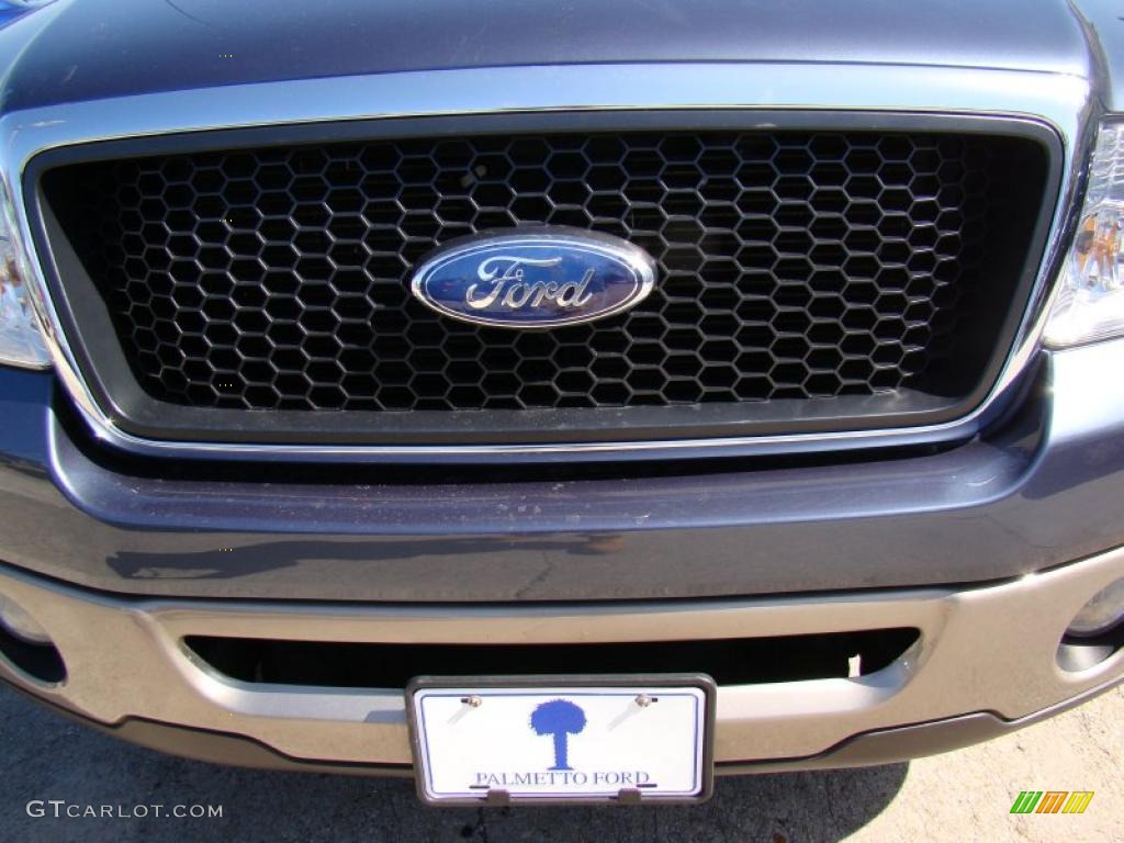 2006 F150 Lariat SuperCrew - Medium Wedgewood Blue Metallic / Tan photo #38