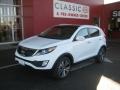 Clear White 2011 Kia Sportage EX