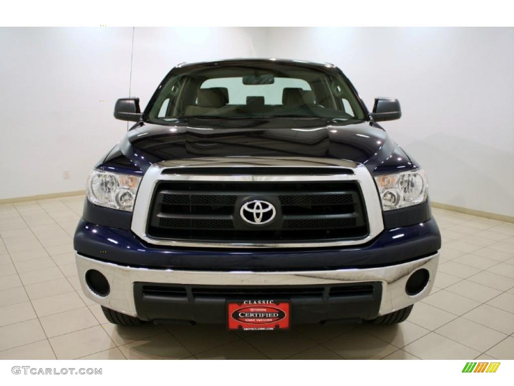 2010 Tundra Double Cab - Nautical Blue Metallic / Sand Beige photo #2