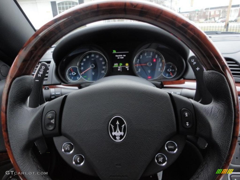 2011 Maserati GranTurismo Convertible GranCabrio Nero Steering Wheel Photo #46252870