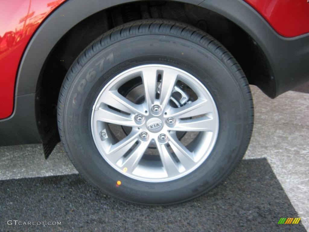 2011 Sportage LX - Signal Red / Alpine Gray photo #20