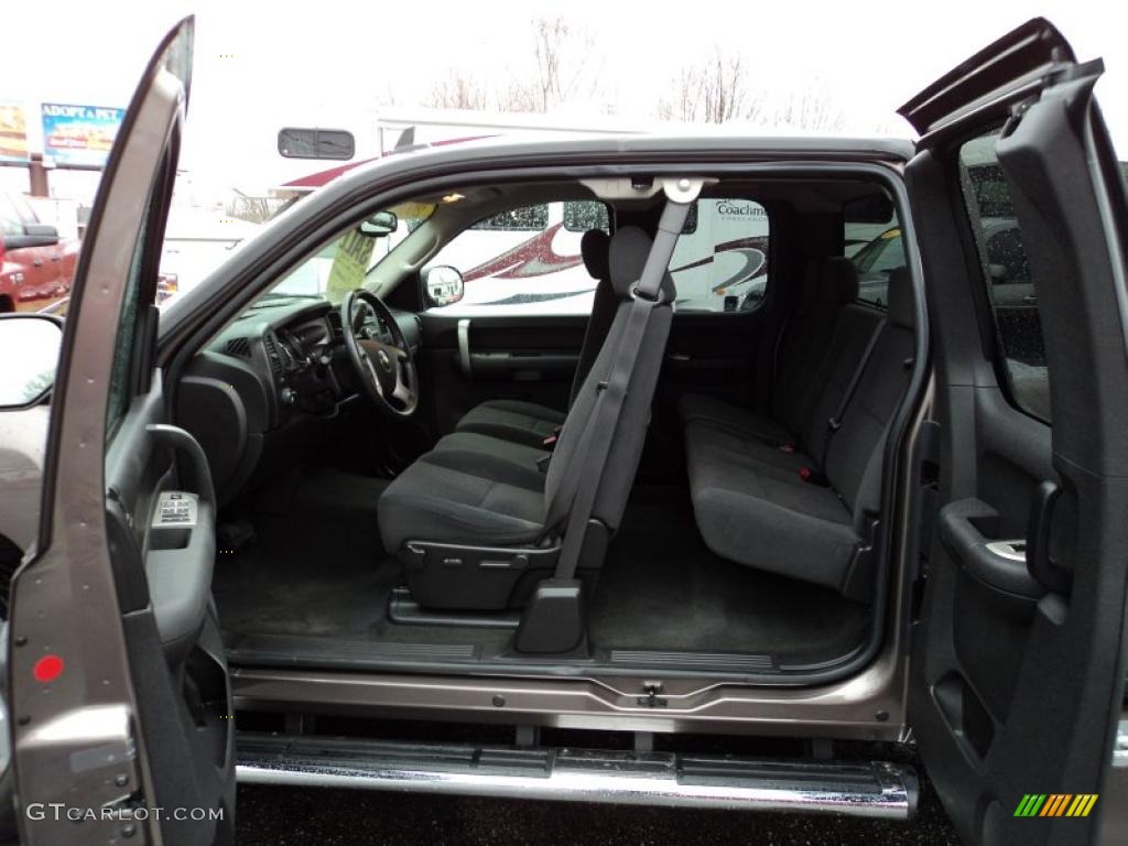 Ebony Interior 2008 Chevrolet Silverado 1500 LT Extended Cab Photo #46254523