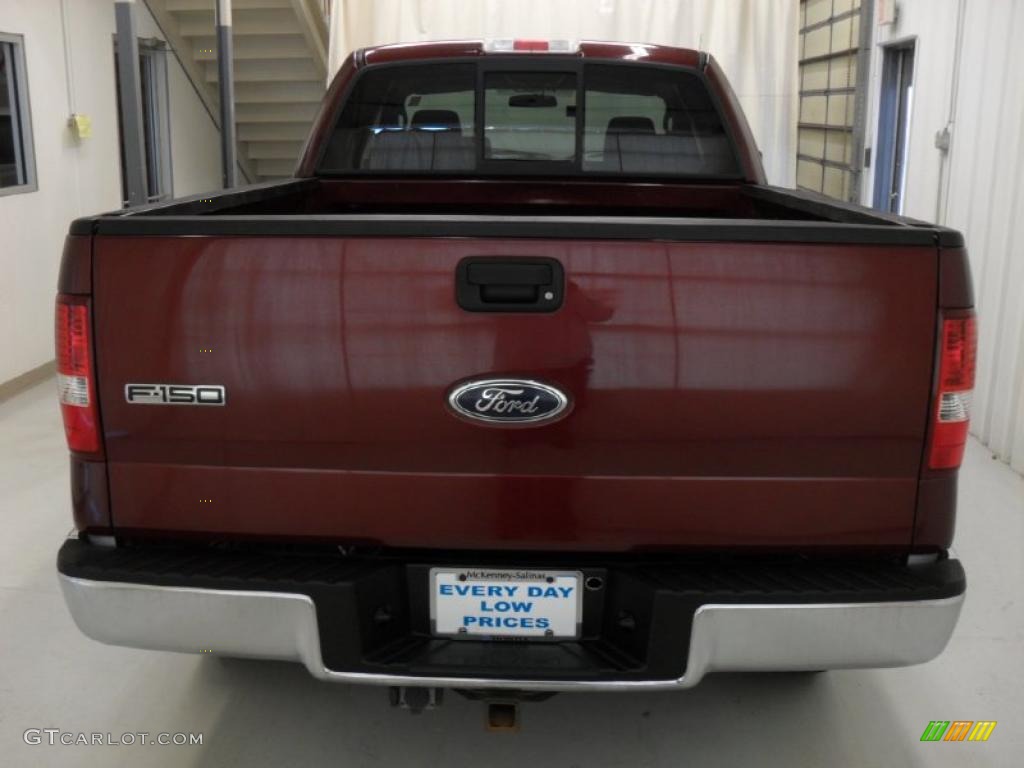 2005 F150 XLT SuperCab 4x4 - Dark Toreador Red Metallic / Medium Flint Grey photo #3