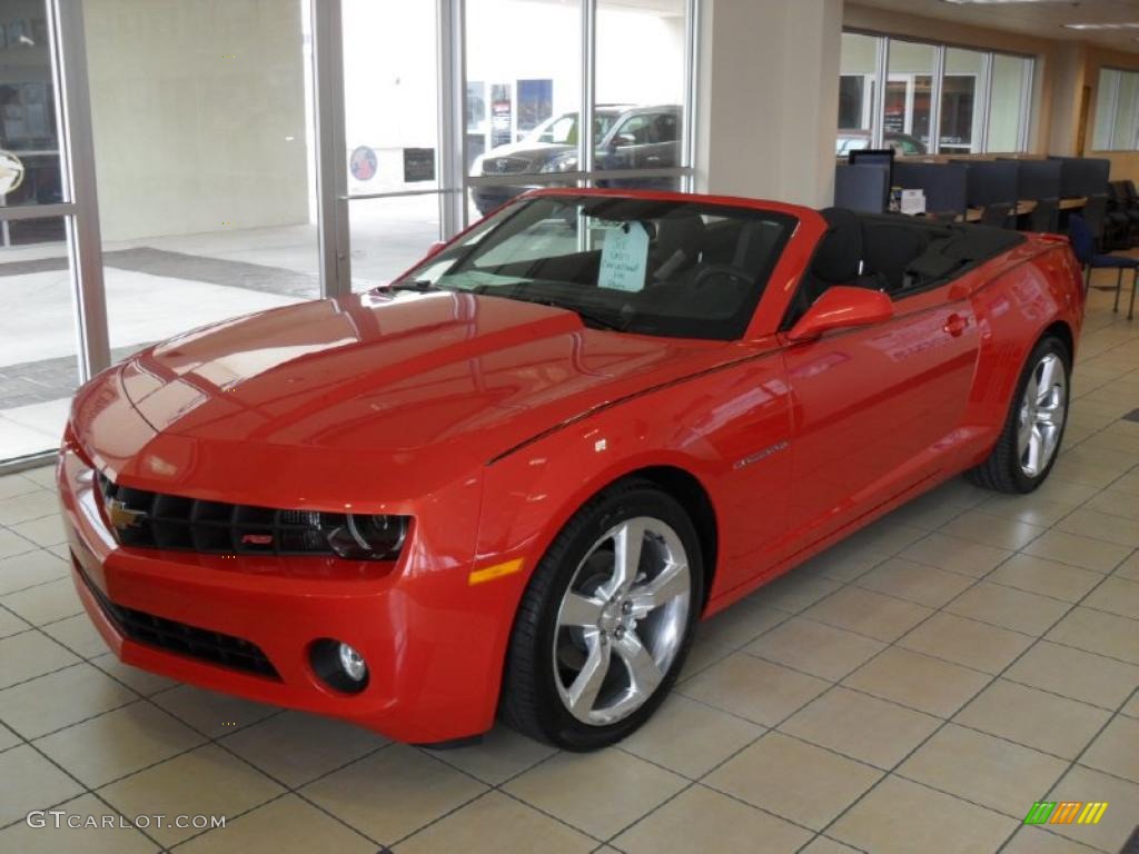 2011 Camaro LT/RS Convertible - Inferno Orange Metallic / Black photo #1