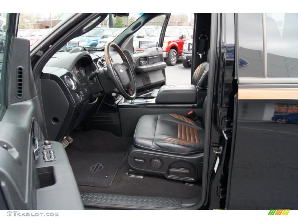 Black/Dusted Copper Interior 2008 Ford F150 Harley-Davidson SuperCrew Photo #46256023
