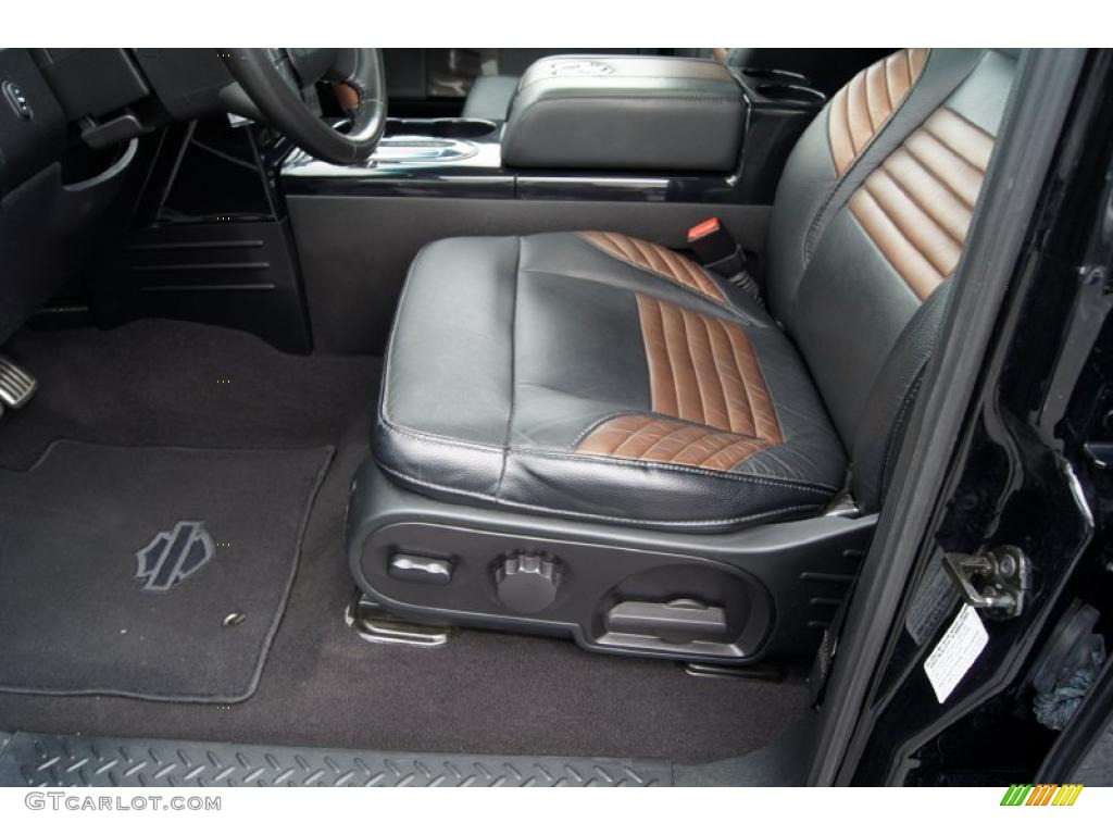 Black/Dusted Copper Interior 2008 Ford F150 Harley-Davidson SuperCrew Photo #46256101