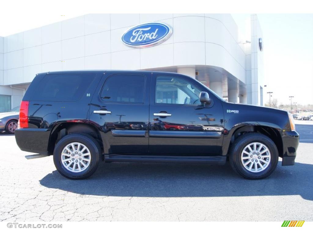 Onyx Black 2009 GMC Yukon Hybrid 4x4 Exterior Photo #46256458