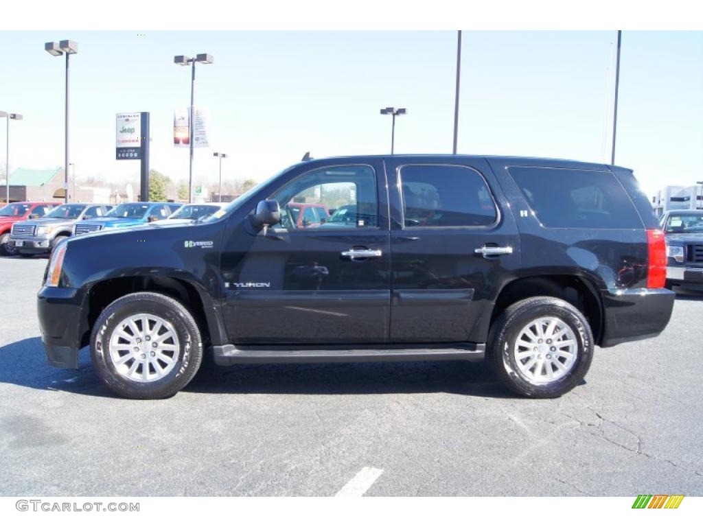 Onyx Black 2009 GMC Yukon Hybrid 4x4 Exterior Photo #46256497