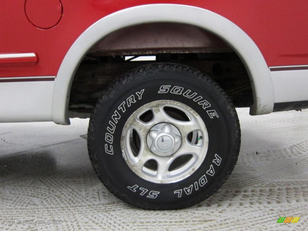 1998 F150 Lariat SuperCab 4x4 - Bright Red / Medium Graphite photo #6