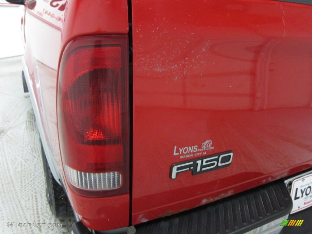 1998 F150 Lariat SuperCab 4x4 - Bright Red / Medium Graphite photo #10