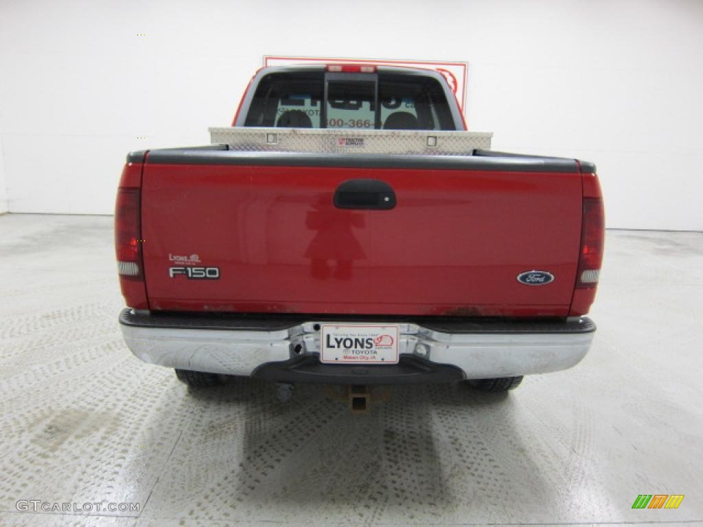 1998 F150 Lariat SuperCab 4x4 - Bright Red / Medium Graphite photo #13