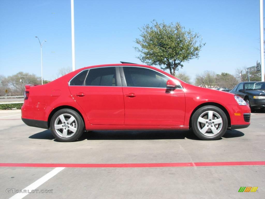 2008 Jetta SE Sedan - Salsa Red / Pure Beige photo #6