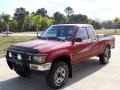 1993 Garnet Red Pearl Toyota Pickup Deluxe Extended Cab 4x4  photo #7